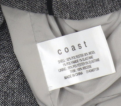 Coast Women's Grey Sheath Dress Size 14 Workwear