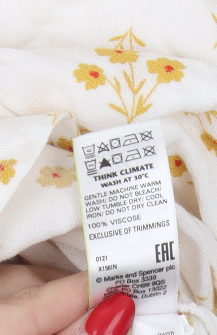 Womens UK Size 12 Marks and Spencer Ivory  Blouse