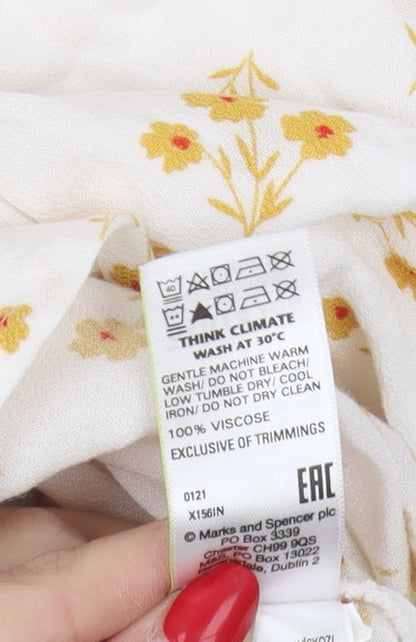 Womens UK Size 12 Marks and Spencer Ivory  Blouse