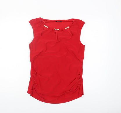 Womens UK Size 12 Roman Red  Blouse