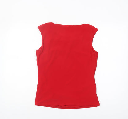Womens UK Size 12 Roman Red  Blouse