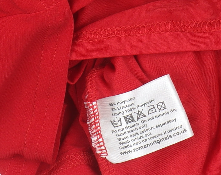 Womens UK Size 12 Roman Red  Blouse