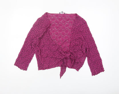 Womens UK Size 18 Marks and Spencer Pink Wrap Blouse