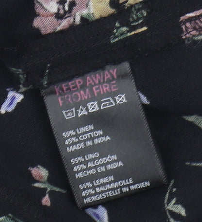 Urban Outfitters Women's Black Floral Slip Dress S
