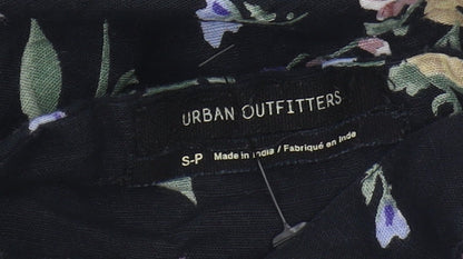 Urban Outfitters Women's Black Floral Slip Dress S