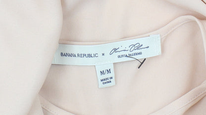 Banana Republic Women's Beige Blouse M, Button Accents, Woven