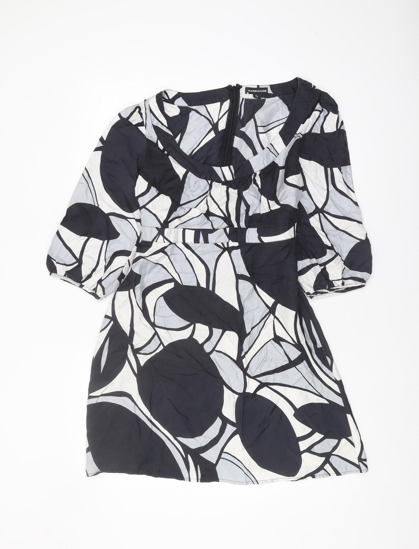 Warehouse Women's Multicoloured Silk Dress UK 10