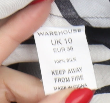 Warehouse Women's Multicoloured Silk Dress UK 10
