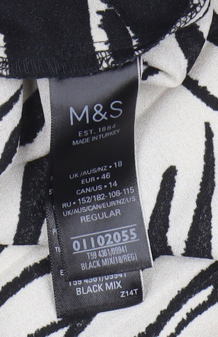 Marks and Spencer Women's Size 18 Black Pleated Skirt