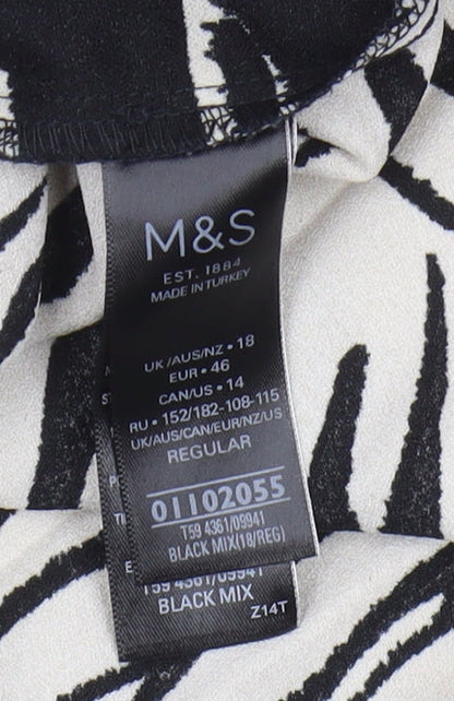 Marks and Spencer Women's Size 18 Black Pleated Skirt