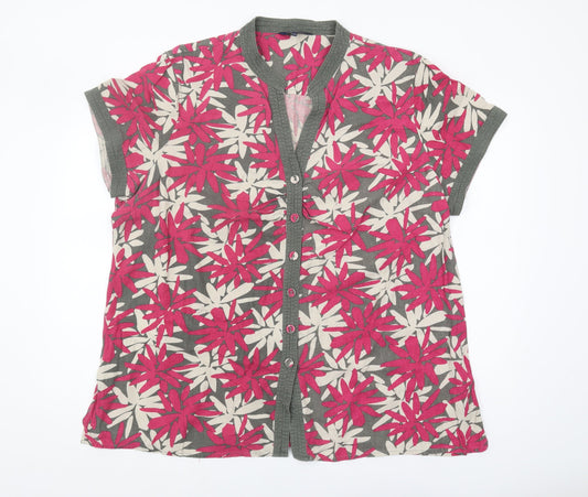 Maine New England Women's Floral Button-Up Shirt, Size 22