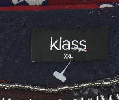 Klass Floral Beaded Women's Multicoloured Top XL