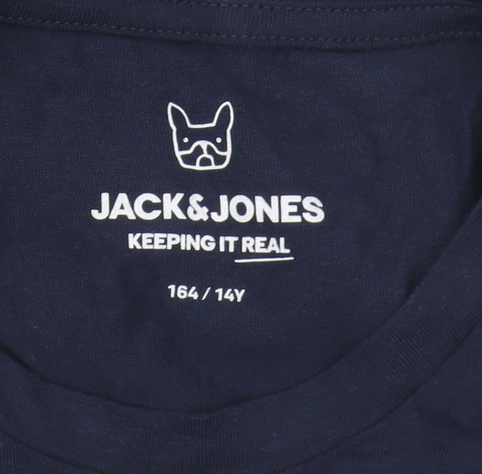 Jack & Jones Boys Blue Graphic T-Shirt 14 Years