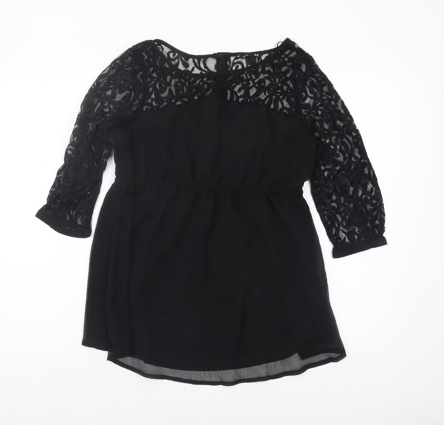 H&M Maternity Black Lace Blouse 8 Women Casual/Party