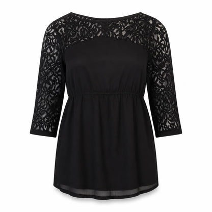 H&M Maternity Black Lace Blouse 8 Women Casual/Party