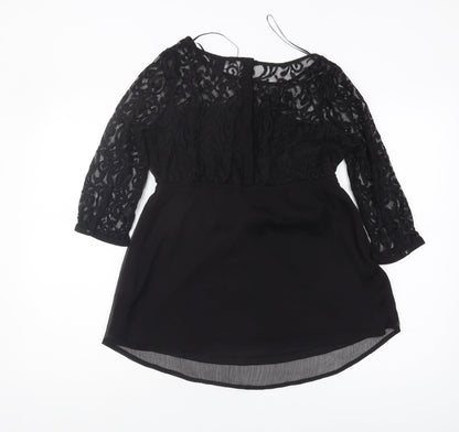 H&M Maternity Black Lace Blouse 8 Women Casual/Party