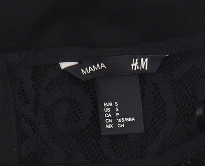 H&M Maternity Black Lace Blouse 8 Women Casual/Party