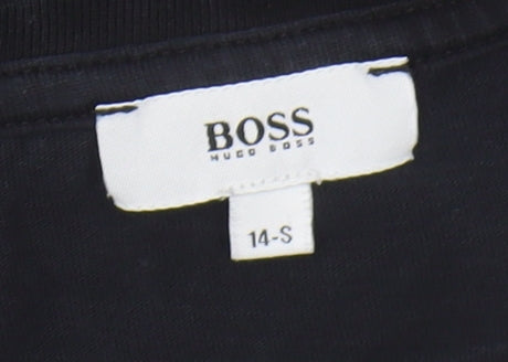 Unisex Adults UK Size 14 HUGO BOSS Black  T-Shirt