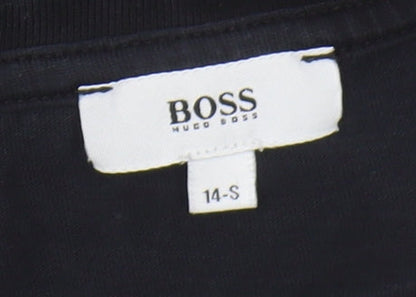 Unisex Adults UK Size 14 HUGO BOSS Black  T-Shirt
