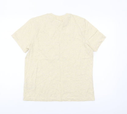 Unisex Adults UK Size S Scotch & Soda Beige Jersey T-Shirt