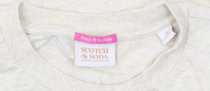 Unisex Adults UK Size S Scotch & Soda Beige Jersey T-Shirt