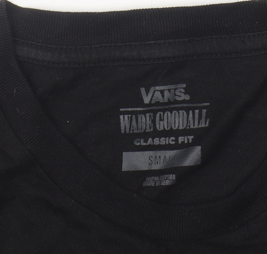 Vans Men’s Black Art Print T-Shirt - Size S, Classic Fit