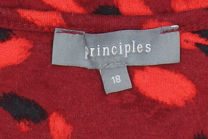 Womens UK Size 18 Principles Red  T-Shirt