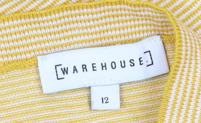 Womens UK Size 12 Warehouse Yellow  Jumper