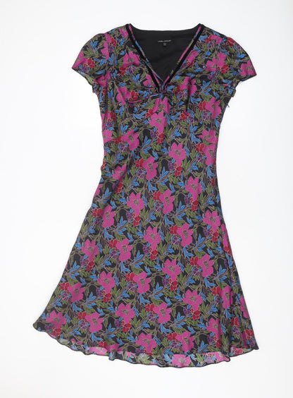 Laura Ashley Women's Floral Silk Dress UK 12