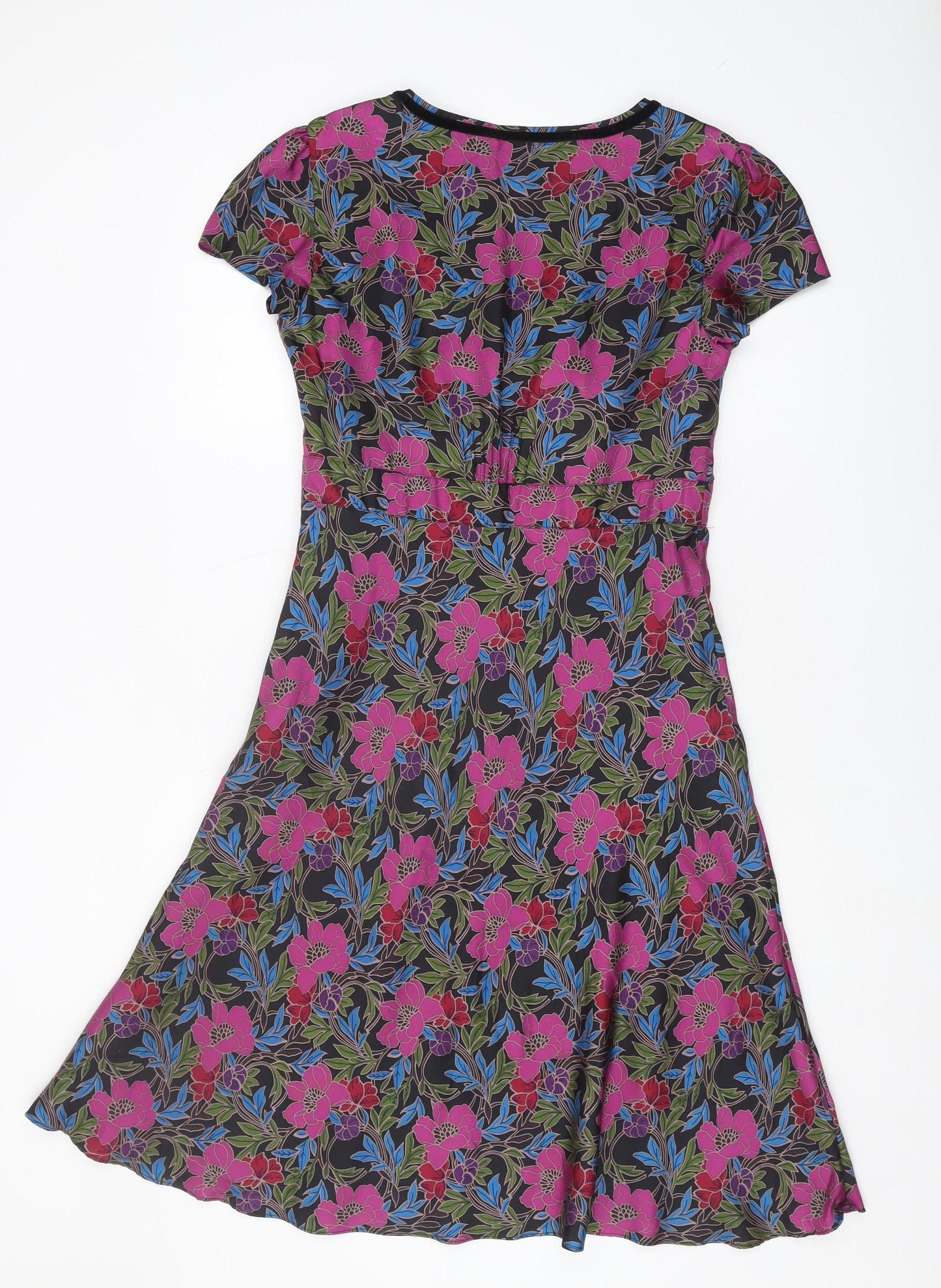 Laura Ashley Women's Floral Silk Dress UK 12