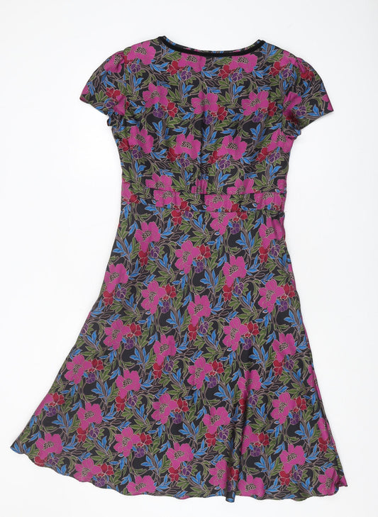 Laura Ashley Women's Floral Silk Dress UK 12