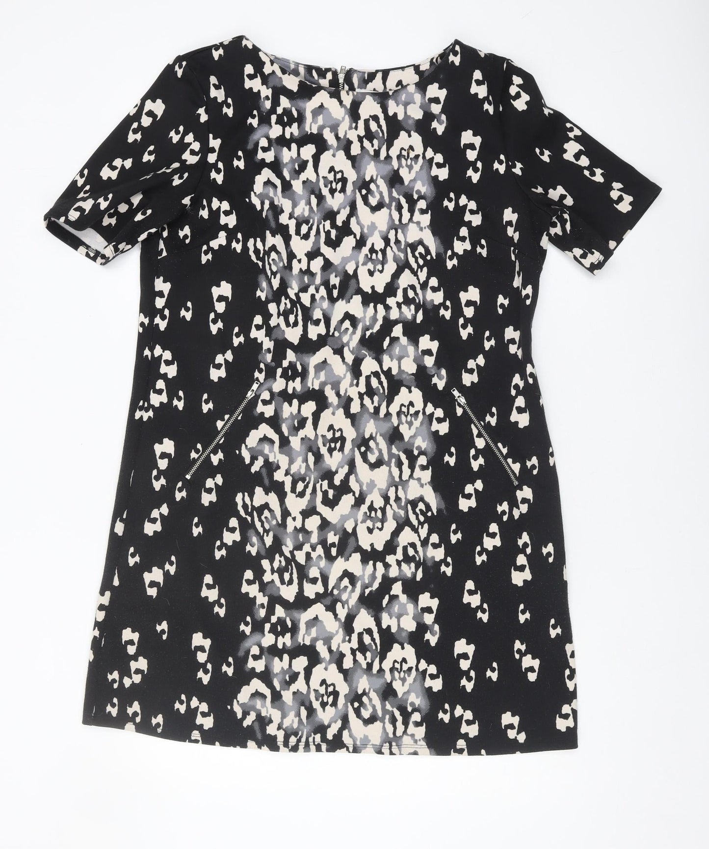 Wallis Women’s Petite Black Dress, Size 14, Animal Print