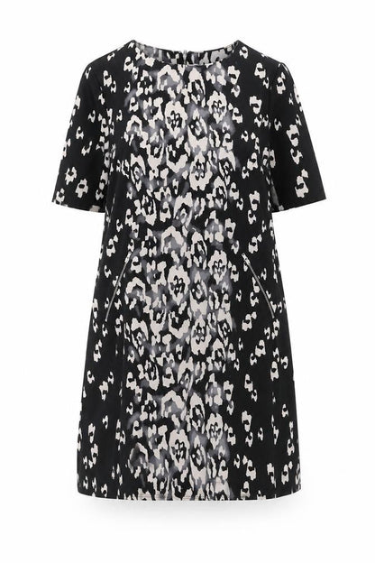 Wallis Women’s Petite Black Dress, Size 14, Animal Print