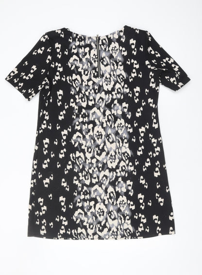 Wallis Women’s Petite Black Dress, Size 14, Animal Print