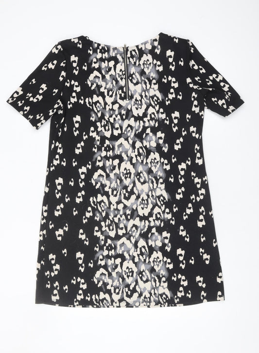 Wallis Women’s Petite Black Dress, Size 14, Animal Print