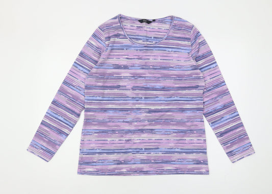 Isle Collection Women's Multicoloured Striped T-Shirt M