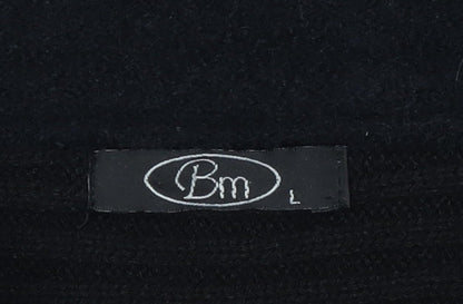 Bm Women's Black Wool Jacket Size L with Buttons