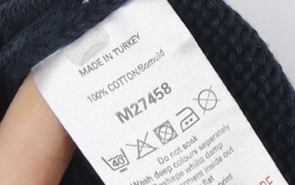 Next Men's XL Blue Full Zip Cotton Jumper