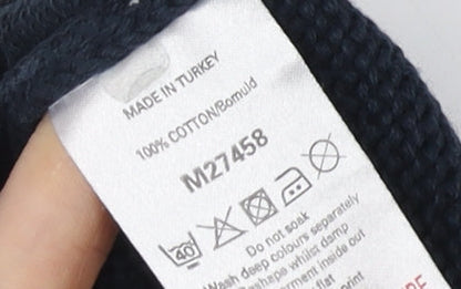 Next Men's XL Blue Full Zip Cotton Jumper