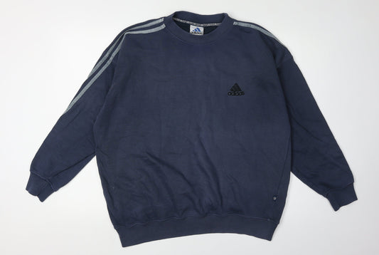 Adidas Men's Blue Pullover Sweatshirt, Size L