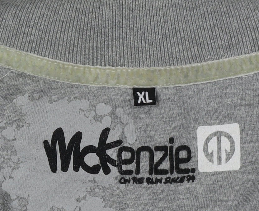 McKenzie Men's Grey Striped Polo Shirt XL