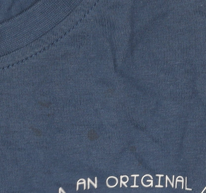 Penguin Men's Blue Graphic T-Shirt, M, Regular Fit