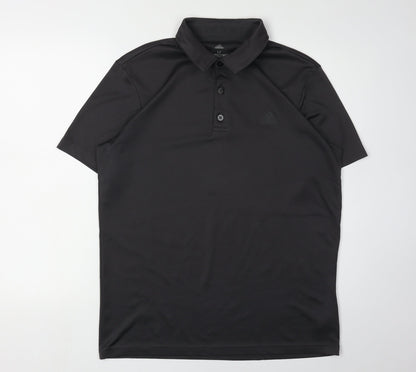 Adidas Men's Black Polo Shirt M Regular Fit Activewear
