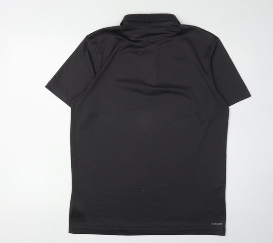 Adidas Men's Black Polo Shirt M Regular Fit Activewear