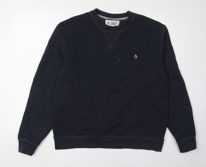 Mens UK Size M Original Penguin Black Pullover Sweatshirt