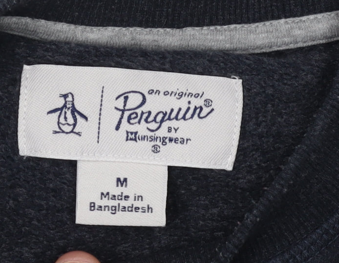 Mens UK Size M Original Penguin Black Pullover Sweatshirt