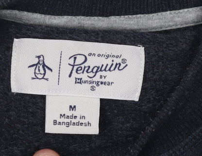 Mens UK Size M Original Penguin Black Pullover Sweatshirt