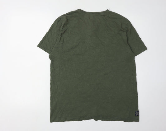 Tokyo Laundry Men's Green Henley T-Shirt L