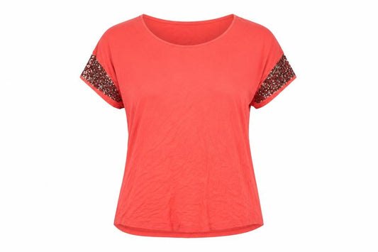 Womens UK Size 16 Marks and Spencer Red Basic T-Shirt