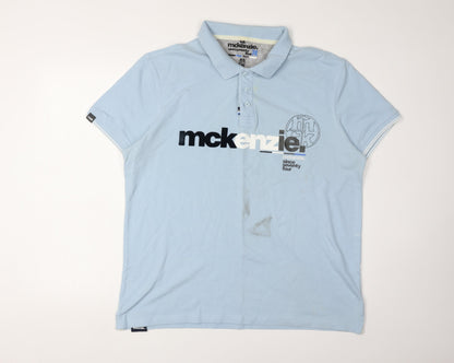 McKenzie Men's Blue Polo Shirt XL with Logo